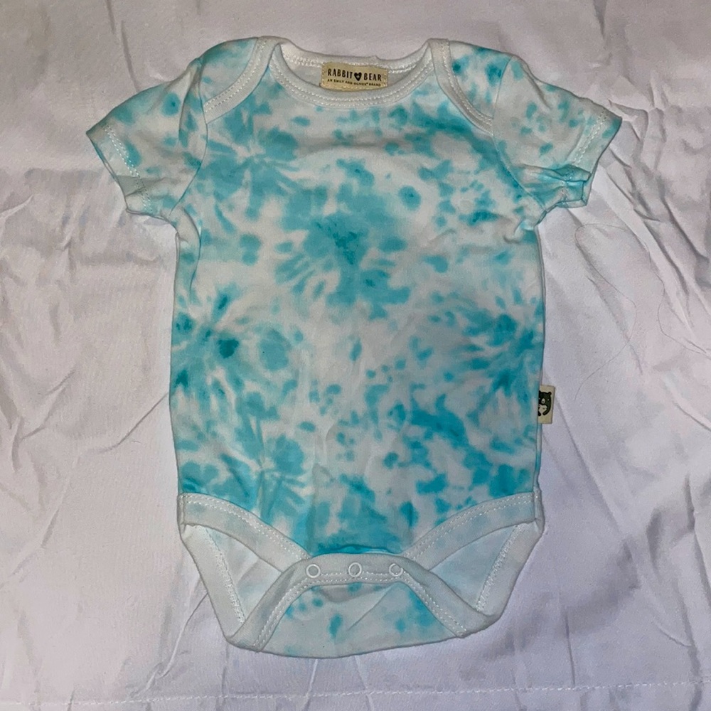 Rabbit + Bear, tie dye bodysuit, 3-6Month